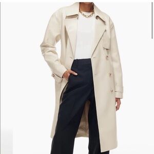 Babaton faux leather trench coat from Aritzia